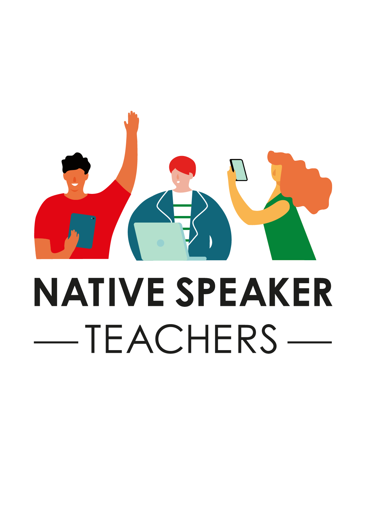 Logo of NativeSpeakerTeachers.com, one-to-one Spanish lessons on Skype or Zoom